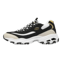 斯凯奇（Skechers）黑白金熊加绒款丨冬季情侣运动鞋熊猫鞋加绒保暖男老爹鞋 男鞋-黑色/金色/BKGD227元（需领券）