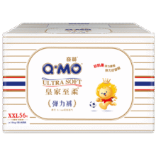 奇莫（Q-MO）【品牌直供 安心品质】皇家至柔拉拉裤弹力裤 超薄透气超能吸 拉拉裤XXL码56片(15kg及以上)102元/件 拍2件