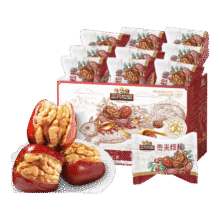 三只松鼠枣夹核桃礼盒750g 红枣骏枣核桃仁休闲零食坚果干免洗大枣送礼29.9元（需领券）