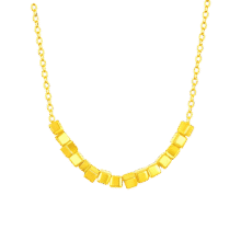 中国黄金（CHINA GOLD）黄金项链女士足金甜蜜小方糖吊坠首饰节日生日礼物送女友爱人 甜蜜小方糖吊坠【配S925链】约0.75g915元 (每满300减50,券后省50)