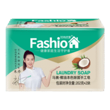 时尚优家洗衣皂除螨去污椰油皂婴幼儿白色衣服去黄去渍手工肥皂 【202g*2块】*1套8.9元 (满2件9折,券后省20)