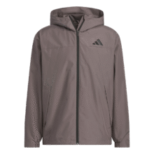 adidas拒水梭织连帽夹克外套男女秋季阿迪达斯官方轻运动 炭灰     M349元（需领券）