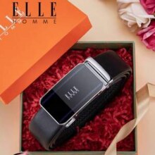 ELLE HOMME 男士头层牛皮自动扣皮带礼盒装 902078A79元包邮