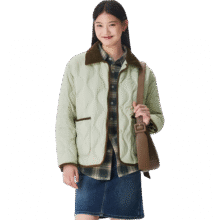 森马 Semir 三防羽绒服 女中长款轻薄拼接灯芯绒翻领99.5元包邮