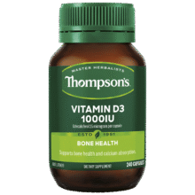 汤普森（Thompson's）D3维生素1000IU维他命软胶囊促钙240粒 日晒不足骨质疏松79.9元