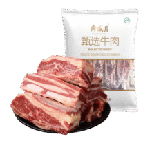 月盛斋 原切牛肋排 4斤74.9元