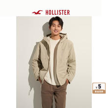 HOLLISTER 霍利斯特 保暖宽松连帽厚夹克棉服外套 KI332-4093 浅棕色 XL (180/116A)300元