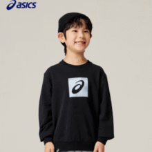 软绵舒适！ASICS 亚瑟士 儿童棉质圆领休闲卫衣（110-140cm）2色￥59.00