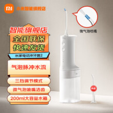 小米（MI）米家电动冲牙器2家用升级气泡脉冲牙齿冲洗器三挡冲牙模式长续航洗牙器父亲节礼物 米家电动冲牙器2【升级款】129.1元（需领券）