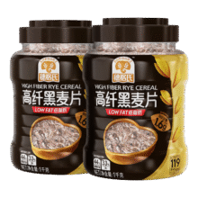 京东百亿补贴：穗格氏 高纤黑低脂代餐 低GI黑麦片 1000g*2罐（赠微波炉碗+量勺）48.8元