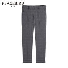 PEACEBIRD 太平鸟 男装 秋季格纹裤休闲裤男B1GAC3X10 格纹 M37.5元