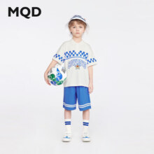 马骑顿（MQD）【套装】男大童夏季新品学院风运动休闲短袖五分裤两件套 本白 110109元 (券后省150)