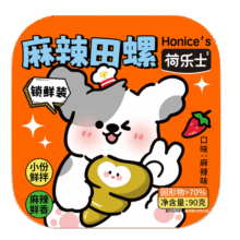 试用：荷乐士（honice's）麻辣鲜拌田螺90克1.9元