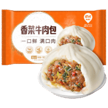 巴比 香菜牛肉包510g*2包12只早餐速食速冻面点包子半成品懒人加热21.48元/件