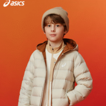 轻薄舒适保暖！ 25年冬季新款 ！Asics 亚瑟士儿童三防连帽轻薄羽绒服外套（120~175cm） 多色￥142.80