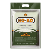 KO-KO口口牌香米 长粒大米 香米5斤 KOKO（籼米） 2.5kg*1袋15.8元（需领券）