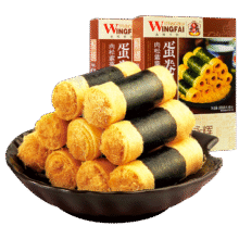 再降价，需换购：永辉澳门 鸡蛋卷肉松紫菜味200g 休闲零食饼干糕点澳门特产伴手礼9.9元