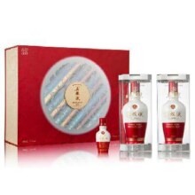 预售：五粮液 1618 52度 浓香型白酒 500ml*2瓶+50ml*1瓶 好事生花礼盒1978.01元 包邮（定金10元，双重优惠）