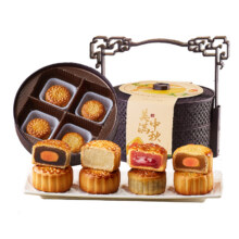 比比赞  奶黄流行 提篮月饼270g 中秋节送礼5.31元