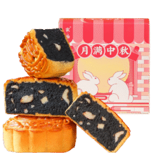 农治黑芝麻蓉扁桃仁月饼125g*4枚9.9元（需试用）