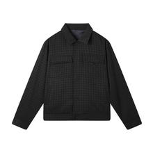 gxgjeans 真五折！美式宽松休闲翻领夹克外套 黑色115元