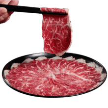 plus会员:真牛馆澳洲和牛原切腱子烤肉片350g 烤肉火锅食材 牛肉片七夕【真原切】19.9元