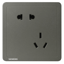 西门子（SIEMENS）开关插座面板 墙壁暗装86型 致典系列烟金灰色 斜五孔 二三插 插座13.7元 (券后省200)