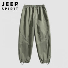JEEP SPIRIT吉普刘亦菲同款春季2025薄款休闲裤登山工装长裤女户外防水冲锋裤 松霜绿【春夏】 XS 【适合85-110斤】135元 (券后省1)