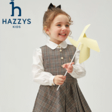 浓郁的英伦风情！HAZZYS 哈吉斯 儿童简约时尚马甲连衣裙￥182.00 5.0折
