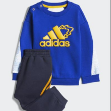 adidas 小童长袖卫衣卫裤套装99元