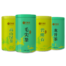 艺福堂四大绿茶 碧螺春龙井毛尖高山绿茶400g 2025年新茶春茶叶源头直发38.6元
