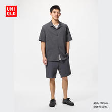 UNIQLO 优衣库 男装/男女同款高弹力短裤/裤子470612 08 深灰色 XS /160/64A64元（需买2件，需用券）