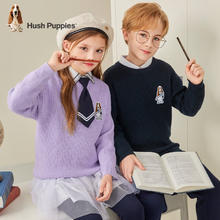 Hush Puppies 暇步士 儿童秋冬新款套头舒适保暖毛衣券后79元