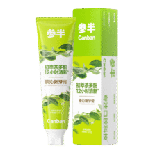 参半茶沁新牙膏 清新去口臭口腔异味抑菌持久凉感清茶120g5.2元