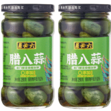 中华老字号！六必居 翡翠腊八蒜 290g*2瓶 赠二八酱48g*1袋￥12.81 2.7折 比上一次爆料降低 ￥0.6