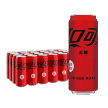 可口可乐（Coca-Cola） 零度 无糖  摩登罐汽水 碳酸饮料 330ml*24罐 新老包装随机 可口可乐 零度 330ml*24瓶42.9元 (券后省7)