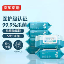 有券的上：京东京造 湿厕纸 80片*6包25.9元