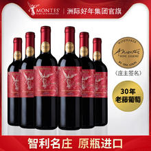 MONTES 蒙特斯 匠心系列 赤霞珠 梅洛 干红葡萄酒 750mL*6瓶 整箱装券后233.56元