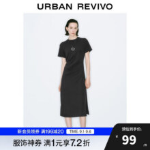 UR【HOT】2025夏季新款女装褶皱镂空短袖连衣裙UWM75007971.3元 (券后省0.72)