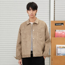 gxg.jeans 男装夹克 仿麂皮绒外套 时尚翻领帅气保暖116.5元包邮