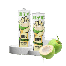 哪吒100%椰子水天然电解质钾0添加蔗糖泰国椰青果汁 1L/1瓶6.8元（需领券）