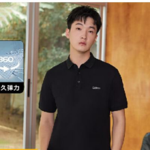 卡宾 男装 索罗那凉感 POLO衫 高周短袖上衣 煤黑01 5279.5元 包邮