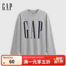 Gap 盖璞 男士logo字母印花宽松纯棉长袖T恤 78636860元