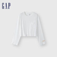 Gap 盖璞 百分百纯棉 拼接口袋logo长袖T恤 简约百搭 多色尺码可选59元