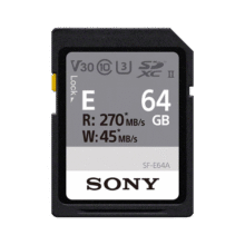 索尼（SONY）64GB SD存储卡 SF-E64A E系列U3 C10 V30读速高达270MB/s 相机内存卡249元