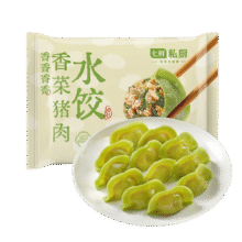 七鲜私厨香香香香香菜猪肉水饺240g/12只早餐夜宵生鲜速食速冻饺子半成品8.73元（需试用）