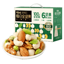 百草味每日纯坚果750g独立小包装全坚果休闲零食开心果腰果礼盒中秋送礼56元