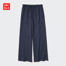 PLUS会员：UNIQLO 优衣库 女装 麻混纺松紧长裤休闲裤 47379196元/件包邮（需拍3件+凑单，共287.99元）