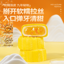 榴芒一刻 生椰拿铁+芒果芝士冰皮月饼（136g*2盒）51.62元