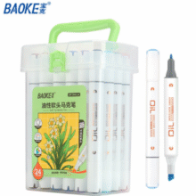 色彩鲜艳！Baoke 宝克 MP2940 双头油性马克笔24色￥11.16